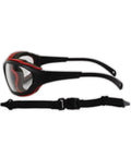 Top Shelf Industrial Safety Glasses Bulk Pack Featuring Scratch Resistant Polycarbonate Lenses For Hella Clear Vision And Built Different Work Site Impact Protection side view with adjustable strap