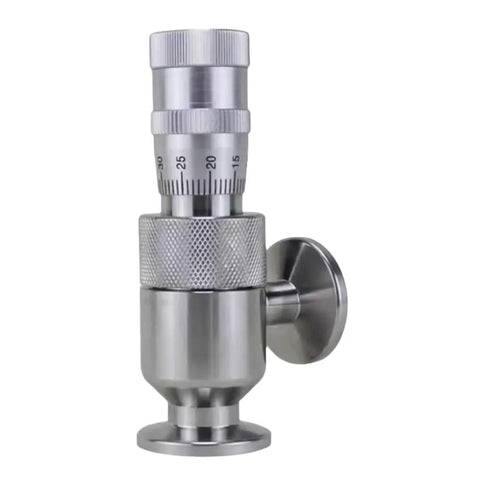 Stainless Steel Fine Tuning Needle Valve With Internal Thread Vacuum Micro Adjustment Valve with Scale Precision Dial, DN 0.8
