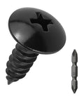 Pro Grade No 6 By One Half Inch Truss Head Wood Screw, Black Oxide Coated, Self Tapping Phillips Drive with Phillips Driver Bit