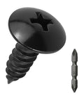 No 6 Black Stainless Steel Phillips Truss Head Sheet Metal Screws Set With Bit, 304 Stainless, Screw and Bit Detail View