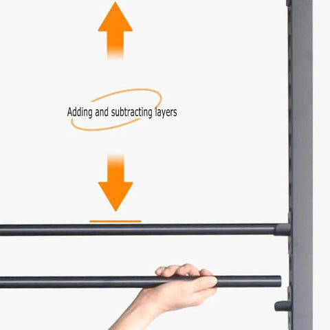Heavy Duty Five Tier Rolling Wire Spool Rack For 3D Printer Filament Organizer With Slick Rollers showing layer adjustment mechanism.