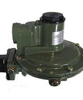 Marshall 1652-CFF propane regulator, green metal body with black adjustment knob.