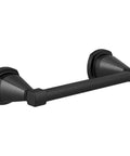 Pivoting Toilet Paper Holder Matte Black Sleek Wall Mount Bathroom Accessory With Corrosion Resistant Finish Easy Roll Change