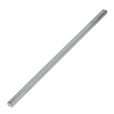 DD steering shaft, side view, 16-inch length, 3/4-inch diameter, surface-plated steel