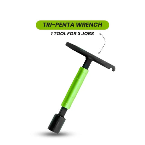 Beefy Tri Penta Wrench With Durable Alloy Steel Build For Quick Tightening And Loosening Using Mechanical Leverage Open End Access