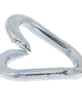 Zinc Plated Low Carbon Steel Lap Link For Chain Repair 1250 Lb Capacity 1-5/8 Inch Length Hammer Closed Connector Not For Overhead Lifting Heavy Duty Chain Hardware, zinc-plated steel link