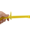Ergonomic Push Stick For Table Saw And Router Table And Jointer With Contoured Handle And Long Thumb Rest held in hand