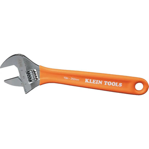 Adjustable Wrench Set 6 Inch 8 Inch 10 Inch Extra Capacity Forged Alloy Steel Metric And SAE 3 Piece Handy Tool For Tight Spaces With Smooth Turning Boss Grip, 10 in orange
