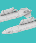 1/144 Resin External Detail Set PTB-3000 For SU-34 And SU-24 Model Kits, Grey Finish, showing external panels and contours