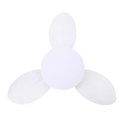 Omquot Recessed Ceiling Fan Light Small 25 Inch Silent DC Motor Dimmable LED 6 Speeds Bedroom Living Room Dining Room Study, Remote Control White Light (White) with three white blades and round lampshade.