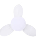 Omquot Recessed Ceiling Fan Light Small 25 Inch Silent DC Motor Dimmable LED 6 Speeds Bedroom Living Room Dining Room Study, Remote Control White Light (White) with three ABS blades and white lampshade.