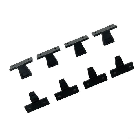 Premium Black Push In Fittings For Kitchen Plinths and Panel Clips, durable ABS plastic fasteners in black, suitable for heavy loads.