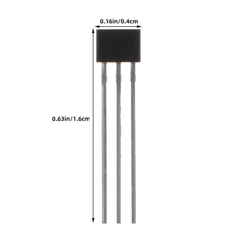 40 Piece Linear Hall Effect Sensor Kit Dope High Precision Magnetic Detector for Electric Vehicle Motors Easy Operation Replacement Parts Magnetic Probes for DIY Projects and Robotics, black 3-pin sensor 0.63in
