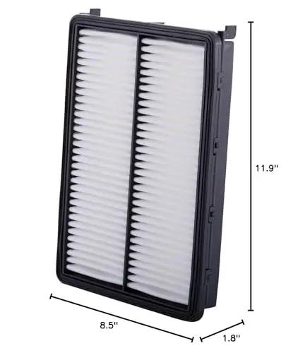 Engine Air Filter PA99071 for Kia Telluride Palisade Sorento Santa Fe with high capacity media, dimensions 11.9 x 8.5 x 1.8 inches