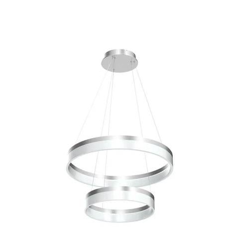 Two Ring LED Pendant Light With Adjustable Wires Dimmable Chandelier For Your Living Room Bedroom Kitchen Island And Dining Area 6000K