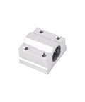 Kickass SCS8UU Linear Motion Ball Bearing Slide Block Bushing 8MM for CNC and 3D Printers, silver metal construction, smooth sliding.