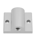 Set Of Four M12 Aluminum Caster Wheel Connectors For 5050 T Slot Extrusion, heavy duty aluminum bracket with bolt holes.