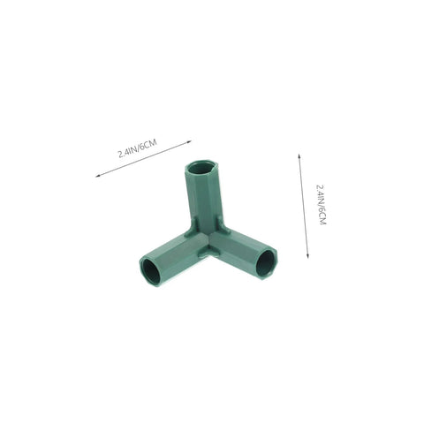 20 Piece Durable Gardening Frame Connectors Tubes Joints for Greenhouse Flexible Support Brackets for Plant Growth Heavy Duty Reinforcement for Polytunnel and Outdoor Use