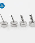 4 curved nozzles from 9 Piece Hot Air Gun Nozzle Set For PCB Soldering And Rework Stations With 45 Degree Curved Angles