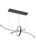 Totally Chic Geometric Modern LED Chandelier Three Light Pendant With Remote Dimmer And Height Adjustable Suspension