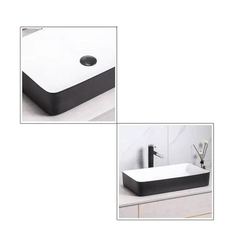 Bathroom Vessel Sink - Countertop Wash Basin with Thin Ed, Art Design for Home & Hotel - Counter Basin for Modern Bathrooms on a marble countertop.