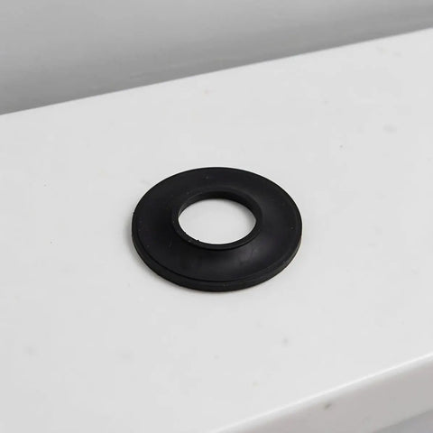 10pcs Rubber Bathtub Plug Washer Drain Gasket Replacement, black rubber washer with centered hole, designed for easy drain sealing.