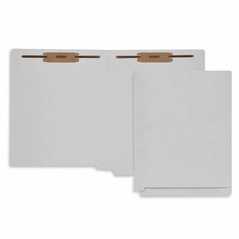End Tab File Folders With Dual Bonded Fasteners On Both Sides For Letter Size Gray 50 Pack Open Shelf Filing