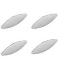 4 Pieces Toilet Seat Bumpers Replacement Kit for Quiet Close Lids showing durable ABS and rubber cushions in white