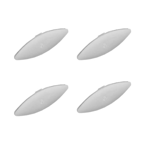 4 Pieces Toilet Seat Bumpers Replacement Kit for Quiet Close Lids showing durable ABS and rubber cushions in white