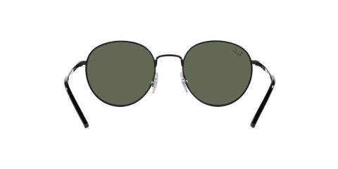 RB3681 Round Sunglasses Unisex 50 mm Frame With 100 Percent UV Protection In Black And Dark Green front view