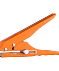 Side view of Pro Grade 15mm Hole Punch Pliers with Fixed Guide for paper, cardboard, PVC cards, leather, thin metal sheets, ergonomic grip.