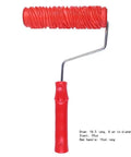Game Changing Wall Embossing Roller For DIY Pros with red handle and textured drum for interior paint jobs.
