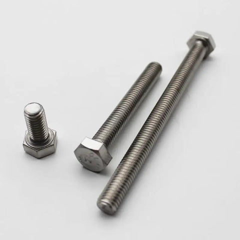 Heavy Duty Pure Titanium Hex Socket Cap Bolts GR2 TA2 M3 M4 M5 M6 M8 M10 25 Millimeter Length angled view with three bolt sizes