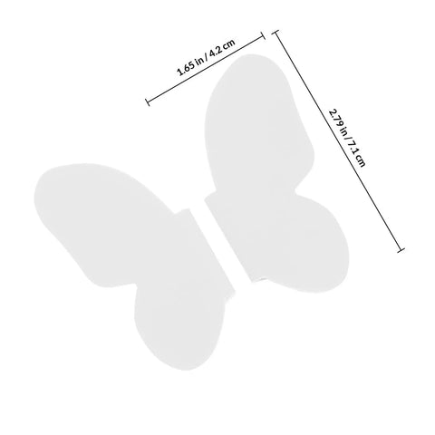 Butterfly Cabinet Handles And Drawer Knob Set In Vintage White Finish Easy Grip Metal Pulls For Dresser And Kitchen Cabinets Wardrobes Shoe Cabinets And Bookcases 1 Pair, showing dimensions.