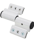 2 Pack Aluminum Door Hinge Set For Flat Doors Left And Right Thickened Aluminum Alloy Hinges Broken Bridge Style White Finish