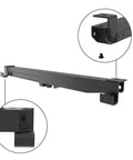 Hole-Free Barn Door Soft Close Mechanism, Upgraded Sliding Door Hardware With Spring Buffer Damper, shown in flat track close-up