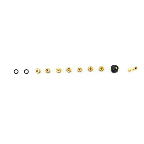 Main Jets Kit For Go Karts And Mini Bikes With.032-.038 Main Jets And 140 E Tube including brass jets and gaskets layout