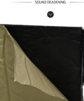 Close-up of 10mm Heat Shield Sound Deadener Mat for Cars with tri-layer PE aluminum foam, showing moistureproof waterproof laminate.