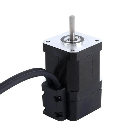 Nema 17 Closed Loop Stepper Motor with Encoder, 52 Ncm torque, for CNC and 3D printers, shown in compact design with wires attached.