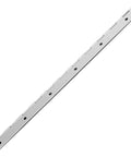 Top Shelf 12 Inch Stainless Steel Piano Hinges For Furniture With Smooth Operator Action And No Fuss Screw Installs Heavy Duty Continuous Door Hardware Built Like A Tank Total Shop Upgrade on white background.