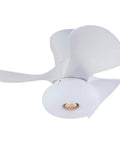 Ceiling Fan with Light 36W Built-in Illumination 6 Speed Settings Color, modern design, three blades, integrated light, white finish.