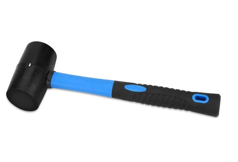 Blue and black mallet included in the Floor Gap Fixer Tool For Laminate And Floating Floors With Suction Cup And Mallet set.