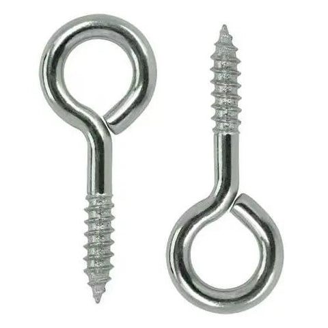 Heavy Duty 10 Pack 2.2 Inch Eye Hooks M5 Screw Eye Bolts Load Bearing 150 Pounds For Indoor And Outdoor Use Zinc Plated Carbon Steel