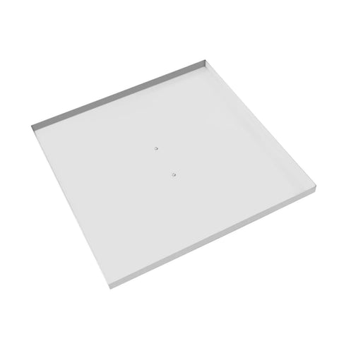Stainless Steel Fire Pit Cover For 21 And 27 Inch Round Pits With Handle Portable Fire Pit Lid angled view