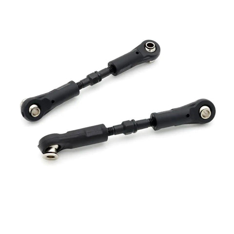 Adjustable Pull Rod Linkages For RC Cars Arm Tie Rods Universal Spare Parts Durable RC Vehicle Steering Linkages For On Road And Off Road Rigs With Easy Fit Install High Quality Materials Replacement Part For RC Enthusiasts Works With RC Models, black metal rods