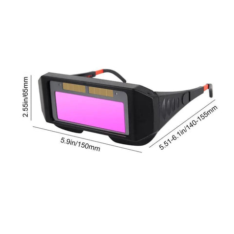 Badass Auto Darkening Welding Goggles with Instant Arc Sensing for Pro Level Eye Protection, featuring solar powered lens and ergonomic design.