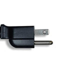 Ultra Short 14-Inch Power Splitter Cord From One NEMA 5-15P To Two NEMA 5-15R Outlets 16 AWG 13A 125V Black Cable close-up
