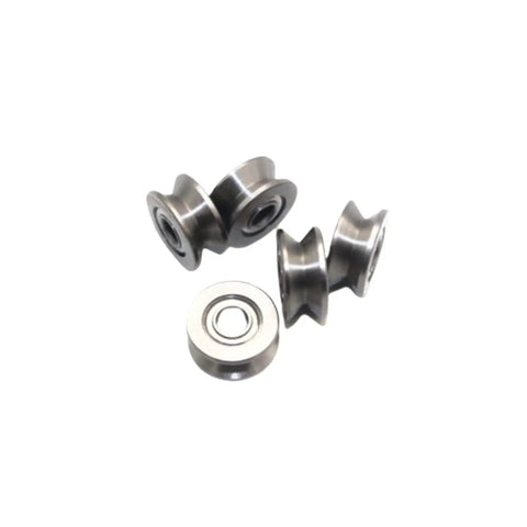 10 Pcs Slick V Groove Wire Guide Track Miniature Bearings Featuring Quiet Roll Motion And Pro Grade Durability Smooth Operator Over Line Pulley For Weekend Garage Tinkering, steel construction, miniature size
