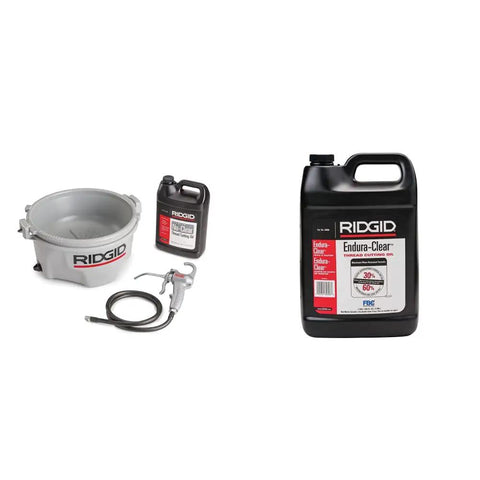 One Gallon Oiler With Premium Thread Cutting Oil And One Gallon Endura Clear Thread Cutting Oil For All Weather Pipe Threading Kit
