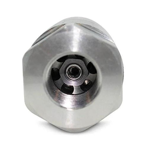 Summit Hydraulics 1/2-in skid-steer flat-face hydraulic quick-connect coupler end view, metal body